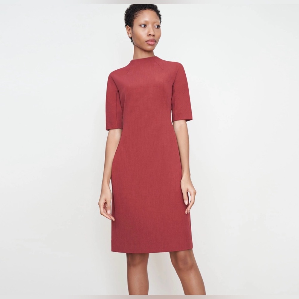MM. LeFleur Farnoosh Sheath Dress in Brick Red size 8
